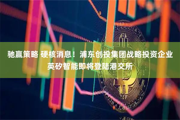 驰赢策略 硬核消息！浦东创投集团战略投资企业英矽智能即将登陆港交所
