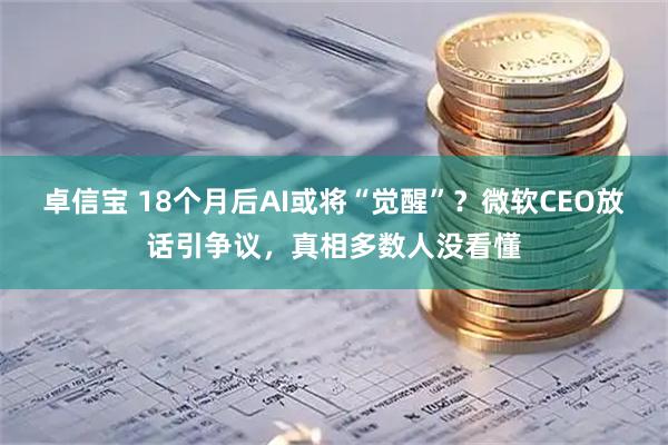 卓信宝 18个月后AI或将“觉醒”？微软CEO放话引争议，真相多数人没看懂